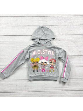 LOL Surprise Girls Grey Hoodie Sweatshirt LOL Style Graphic 6-7